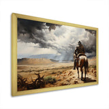 Cowboy Calm Before The Storm - People Canvas Wall Art