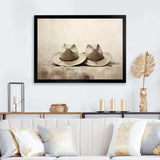 Minimalism Cowboy Hats - People Canvas Wall Art