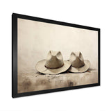 Minimalism Cowboy Hats - People Canvas Wall Art