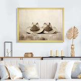 Minimalism Cowboy Hats - People Canvas Wall Art