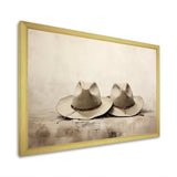 Minimalism Cowboy Hats - People Canvas Wall Art