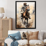 Cowboy Prairie Wind I - People Canvas Wall Art