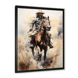 Cowboy Prairie Wind I - People Canvas Wall Art