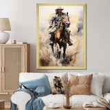 Cowboy Prairie Wind I - People Canvas Wall Art