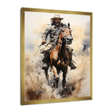 Cowboy Prairie Wind I - People Canvas Wall Art