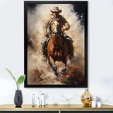 Cowboy Prairie Wind II - People Canvas Wall Art