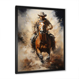 Cowboy Prairie Wind II - People Canvas Wall Art