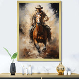 Cowboy Prairie Wind II - People Canvas Wall Art