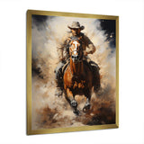 Cowboy Prairie Wind II - People Canvas Wall Art