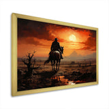 Cowboy Sunrise On The - People Canvas Wall Art