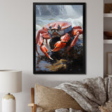 Crab Coastal Sentry - Crab Living Room Wall Art