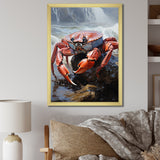 Crab Coastal Sentry - Crab Living Room Wall Art