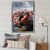 Crab Coastal Sentry - Crab Living Room Wall Art