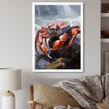 Crab Coastal Sentry - Crab Living Room Wall Art