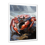 Crab Coastal Sentry - Crab Living Room Wall Art
