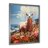 Coastal Pink Lamb - Sheep Bedroom Wall Art