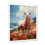 Coastal Pink Lamb - Sheep Bedroom Wall Art