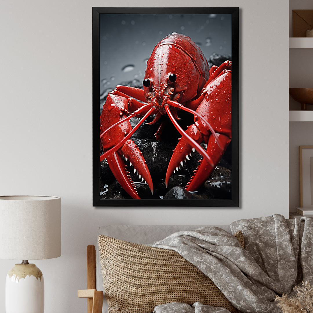 Crayfish Elusive Crayfish - Coral Crayfish Wall Art