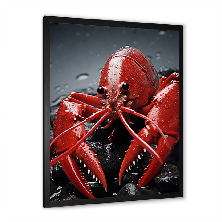 Crayfish Elusive Crayfish - Coral Crayfish Wall Art