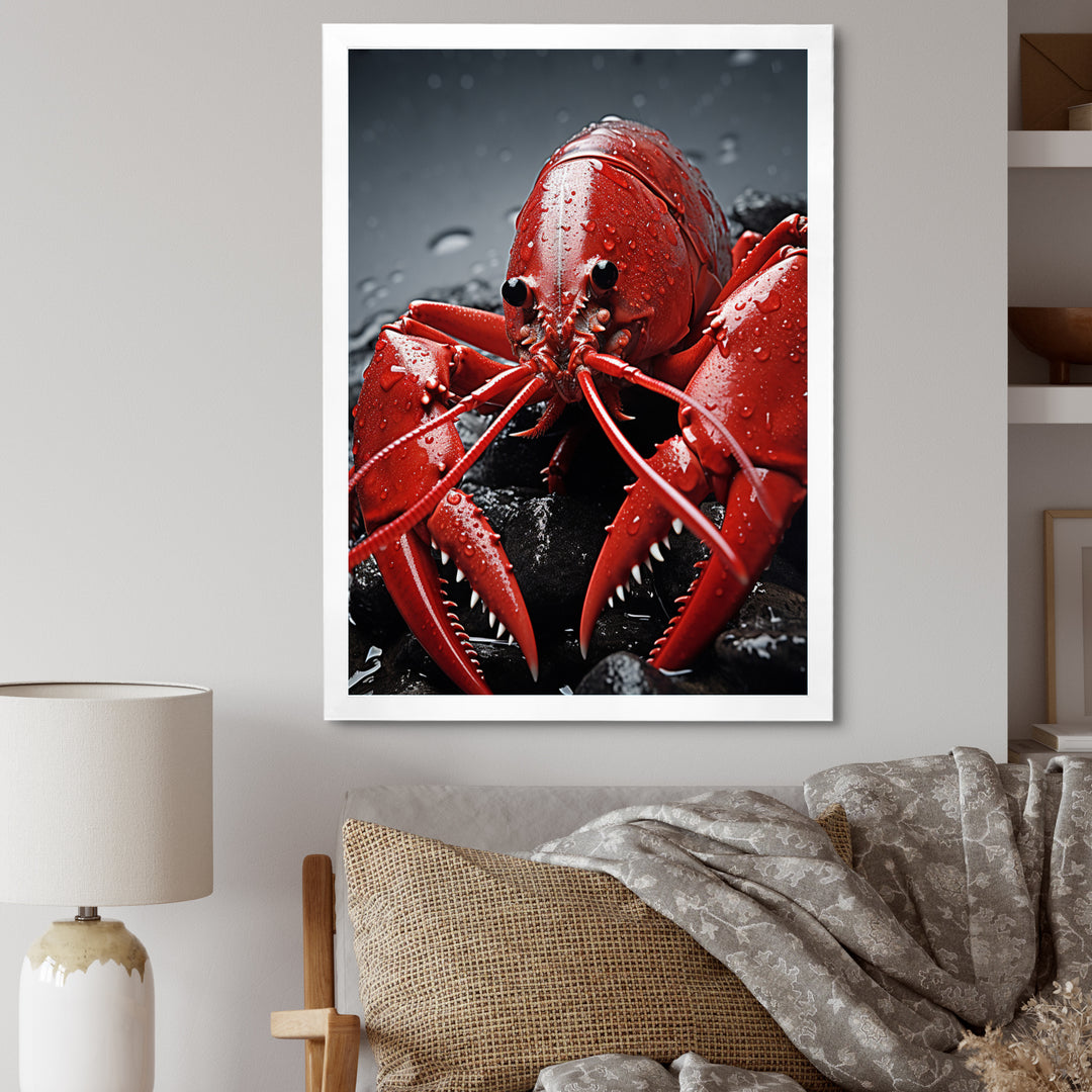 Crayfish Elusive Crayfish - Coral Crayfish Wall Art