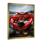 Vibrant Crayfish Portrait - Crayfish Framed Canvas Art