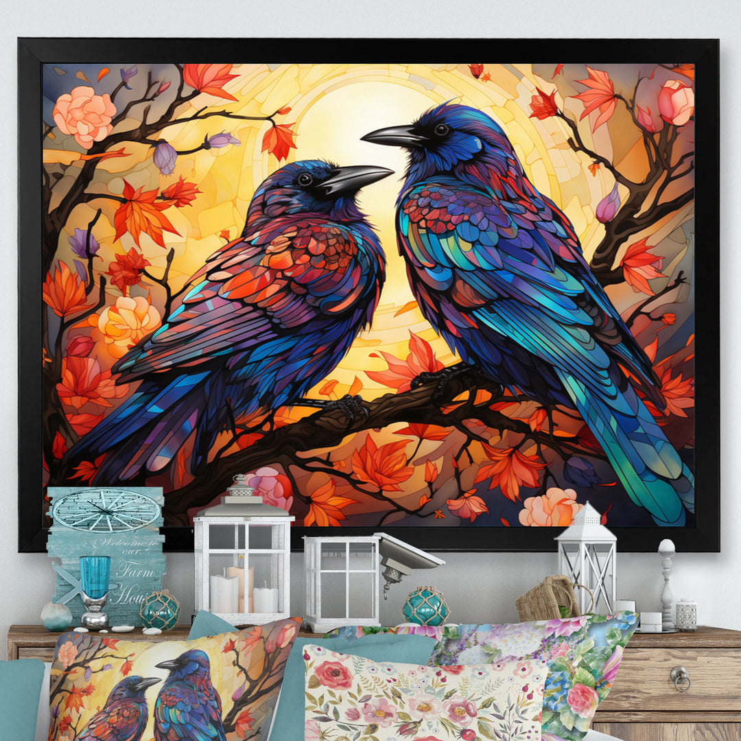 Crow Chromatic Monarchs - Crow Bedroom Wall Art
