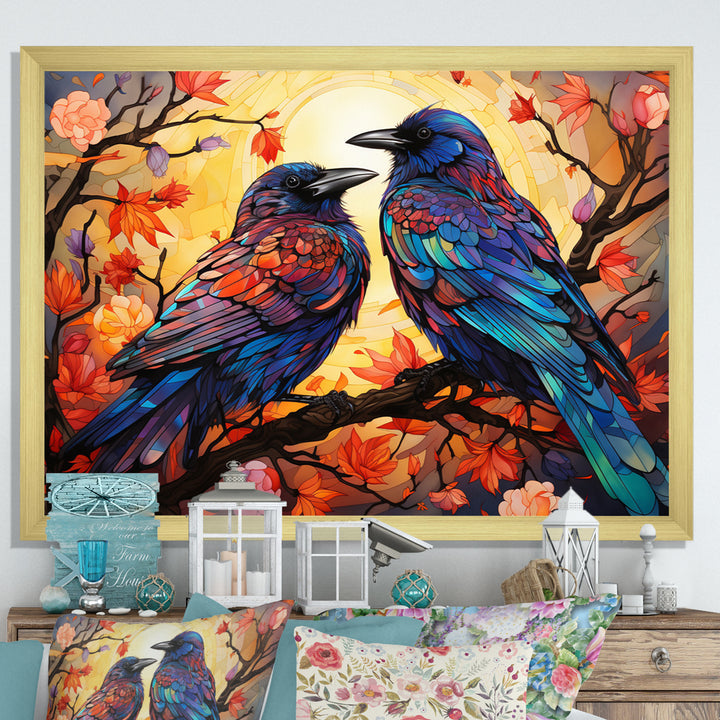 Crow Chromatic Monarchs - Crow Bedroom Wall Art