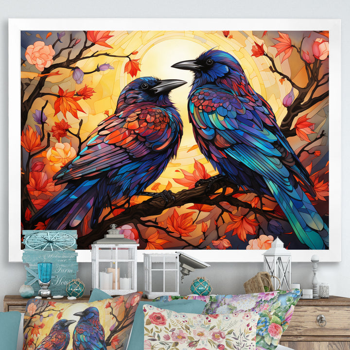 Crow Chromatic Monarchs - Crow Bedroom Wall Art