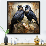 Crow Golden Elegance - Crow Wall Decor