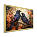 Crow Enchanted Monarchs - Crow Canvas Wall Art