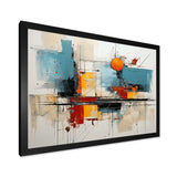 Teal Orange Bold Flow Collage - Abstract Canvas Wall Art