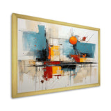 Teal Orange Bold Flow Collage - Abstract Canvas Wall Art