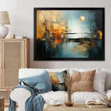 Teal Orange Bold Energy I - Abstract Canvas Wall Art