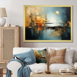 Teal Orange Bold Energy I - Abstract Canvas Wall Art