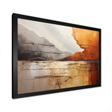 Grey Orange Grey And Orange Geological Wonders - Abstract Canvas Wall Art