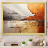 Grey Orange Grey And Orange Geological Wonders - Abstract Canvas Wall Art