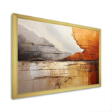 Grey Orange Grey And Orange Geological Wonders - Abstract Canvas Wall Art