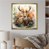 Deer Abstracted Nature - Deer Wall Art Prints