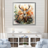 Deer Abstracted Nature - Deer Wall Art Prints