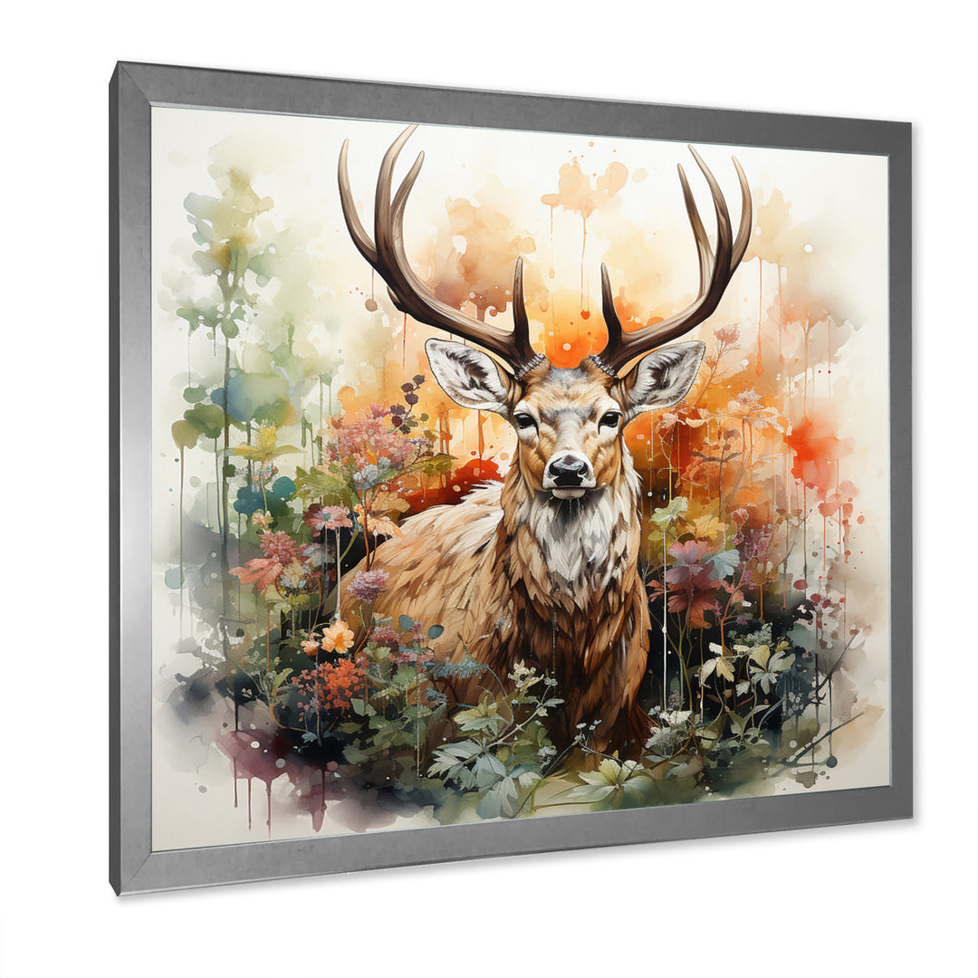 Deer Abstracted Nature - Deer Wall Art Prints