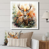 Deer Abstracted Nature - Deer Wall Art Prints