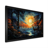 Deer Celestial Symphony - Deer Framed Canvas Art