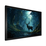 Deer Dancing Shadows - Deer Large Canvas Wall Art