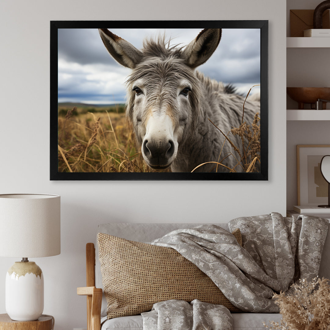 Grey Donkey Gentle Companion - Donkey Home Decor Art