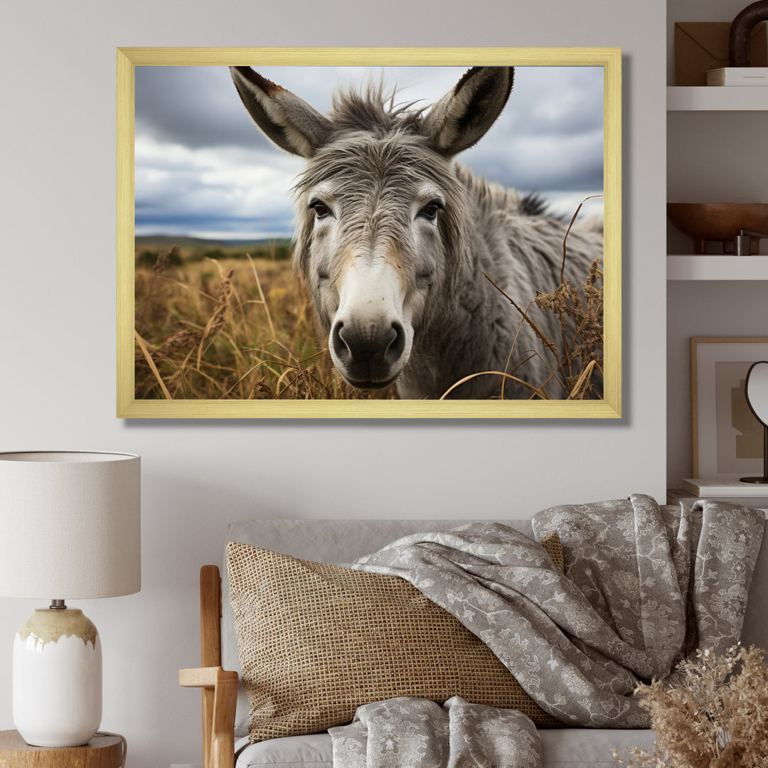 Grey Donkey Gentle Companion - Donkey Home Decor Art