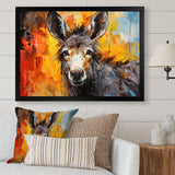 Grey Donkey Gentle Companion Collage - Donkey Living Room Wall Art