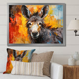 Grey Donkey Gentle Companion Collage - Donkey Living Room Wall Art