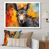 Grey Donkey Gentle Companion Collage - Donkey Living Room Wall Art