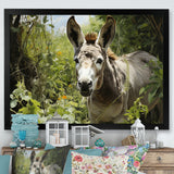 Grey Donkey Gentle Companion Pastoral - Donkey Bedroom Wall Art