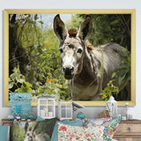 Grey Donkey Gentle Companion Pastoral - Donkey Bedroom Wall Art
